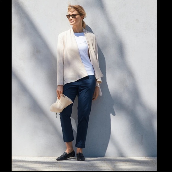 Vince Cream Cashmere Draped Front Cardigan